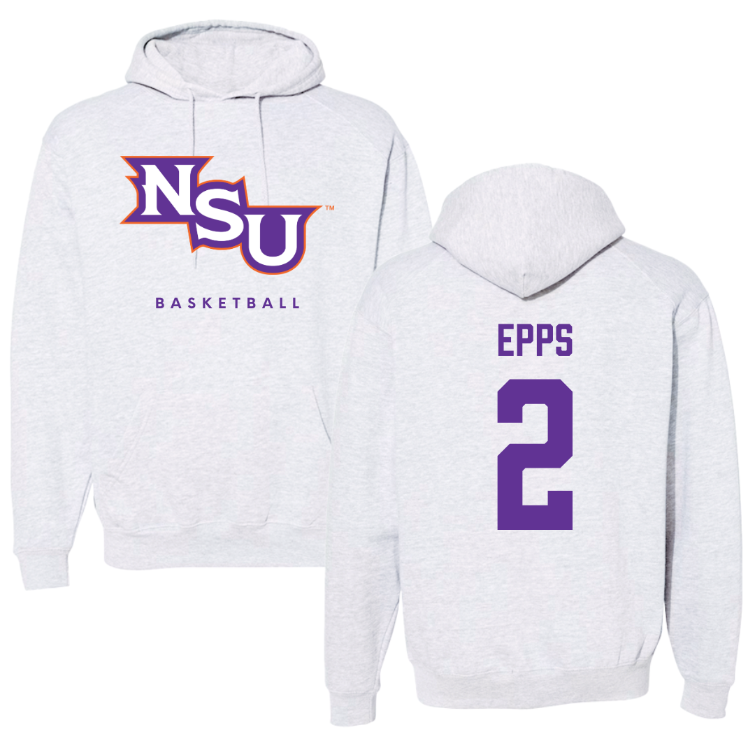 Northwestern State University Basketball Gray Hoodie - #2 Jamison Epps