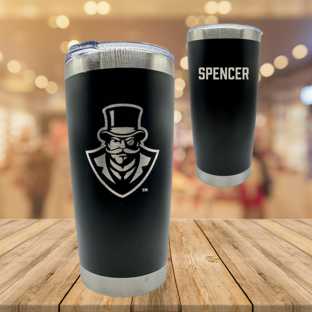 Austin Peay State University Golf Black Stainless Steel Tumbler - Autumn Spencer