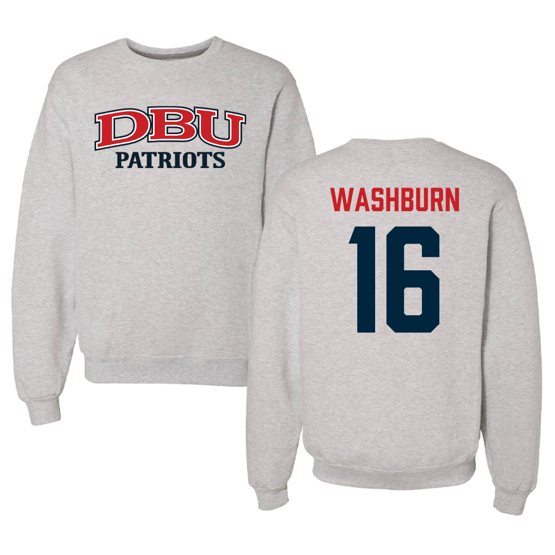 Dallas Baptist University Volleyball Gray Crewneck - #16 Sadie Washburn