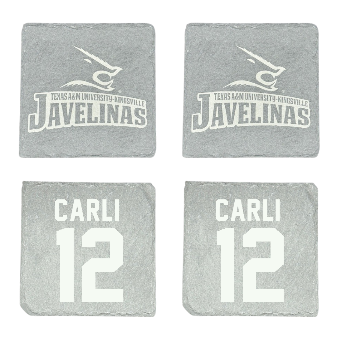 Texas A&M University-Kingsville Volleyball Stone Coaster (4 Pack)  - #12 Elisa Carli