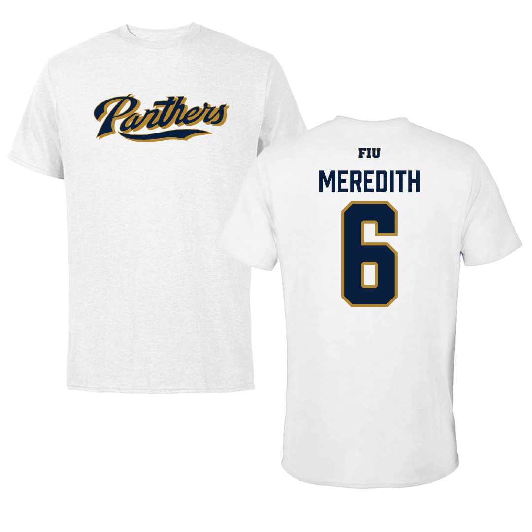 Florida International University Softball White Performance Tee - #6 Kally Meredith