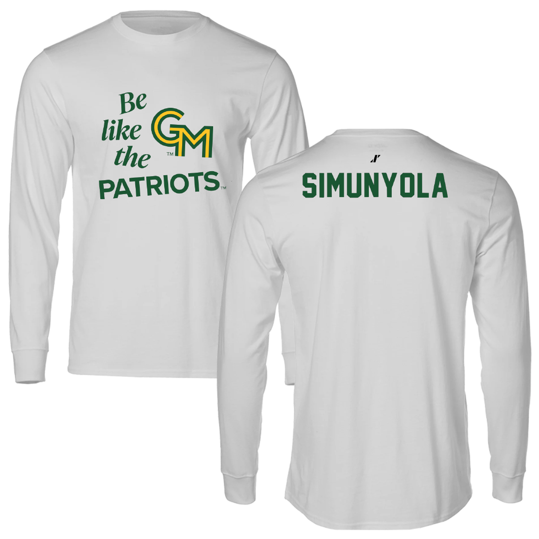 George Mason University Tennis Light Gray Be Like Us Long Sleeve - Niza Simunyola