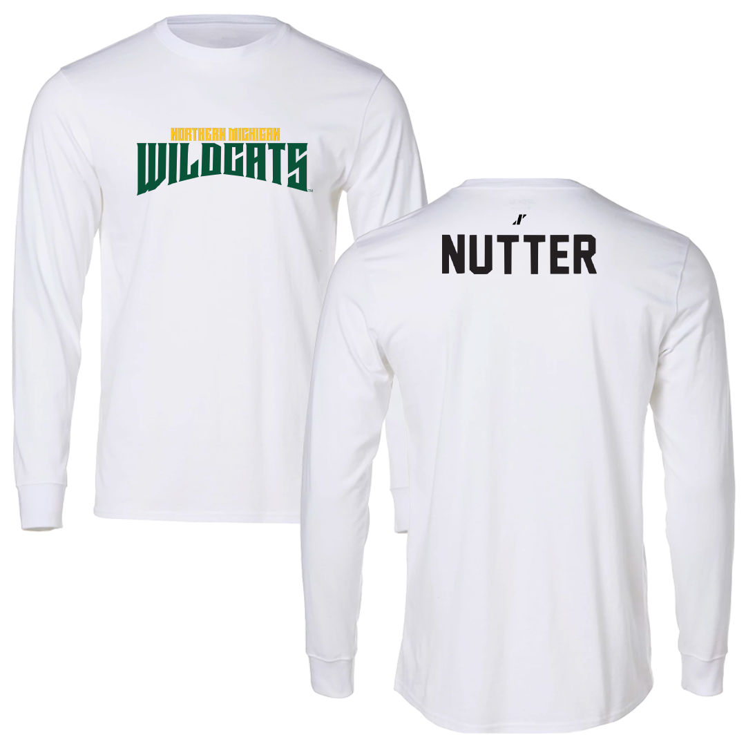 Northern Michigan University Greco-Roman Wrestling White Classic Performance Long Sleeve - Aidan Nutter