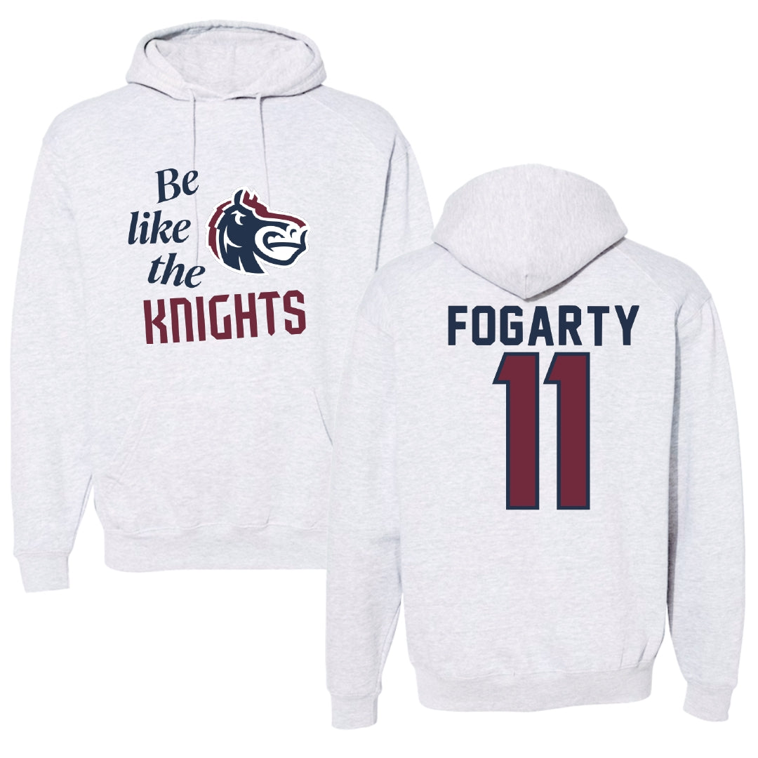 Fairleigh Dickinson University-Metropolitan Campus Bowling Light Gray Be Like Us Hoodie - #11 Emily Fogarty