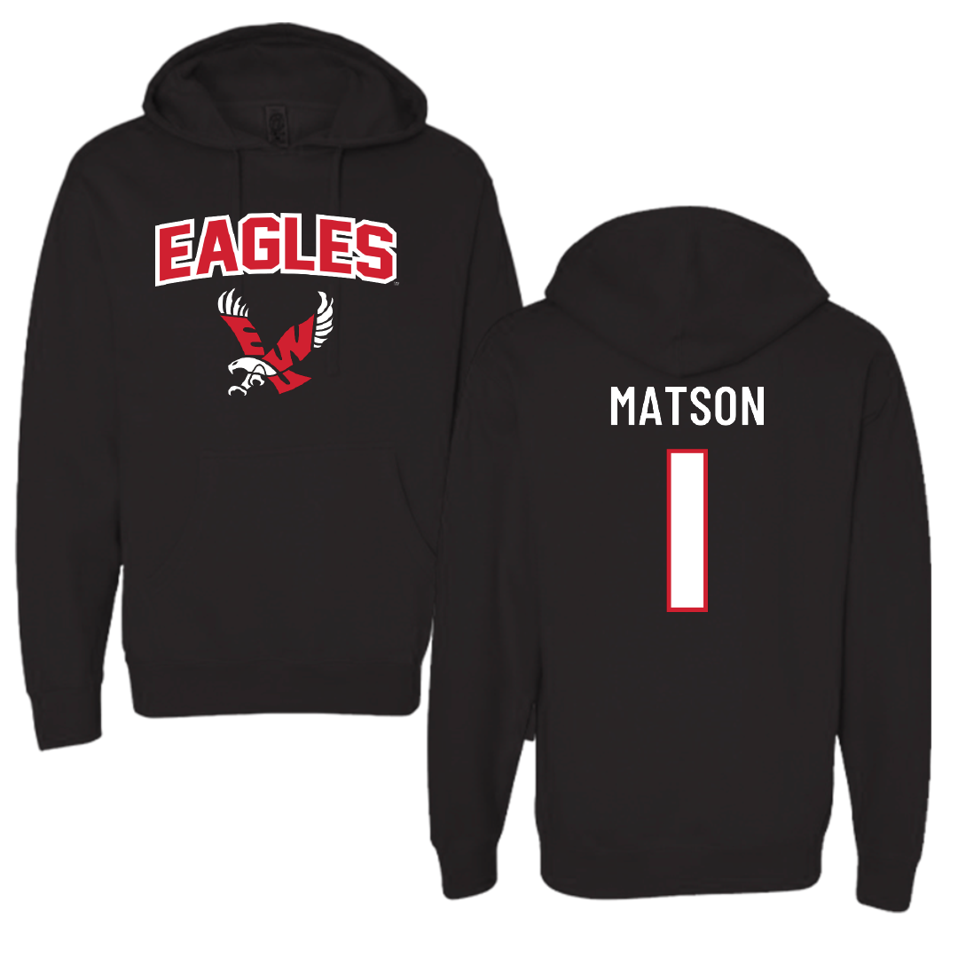 Eastern Washington University Soccer Black Hoodie - #1 Kiara Matson