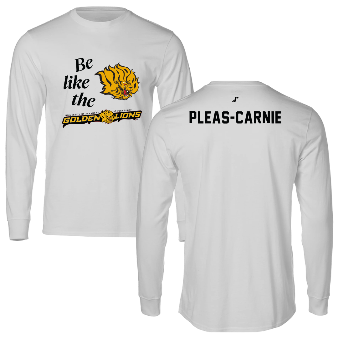 University of Arkansas-Pine Bluff TF and XC Light Gray Be Like Us Performance Long Sleeve - Akili Pleas-Carnie