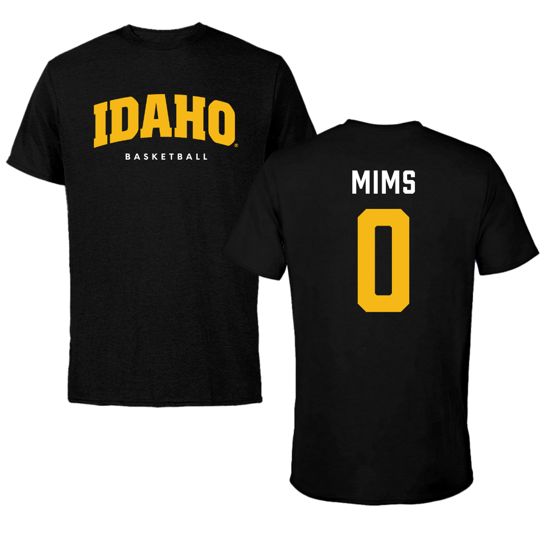 University of Idaho Basketball Black Idaho Performance Tee - #0 Julius Mims