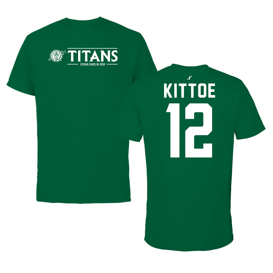 Illinois Wesleyan University Lacrosse Green General Tee - #12 John Kittoe