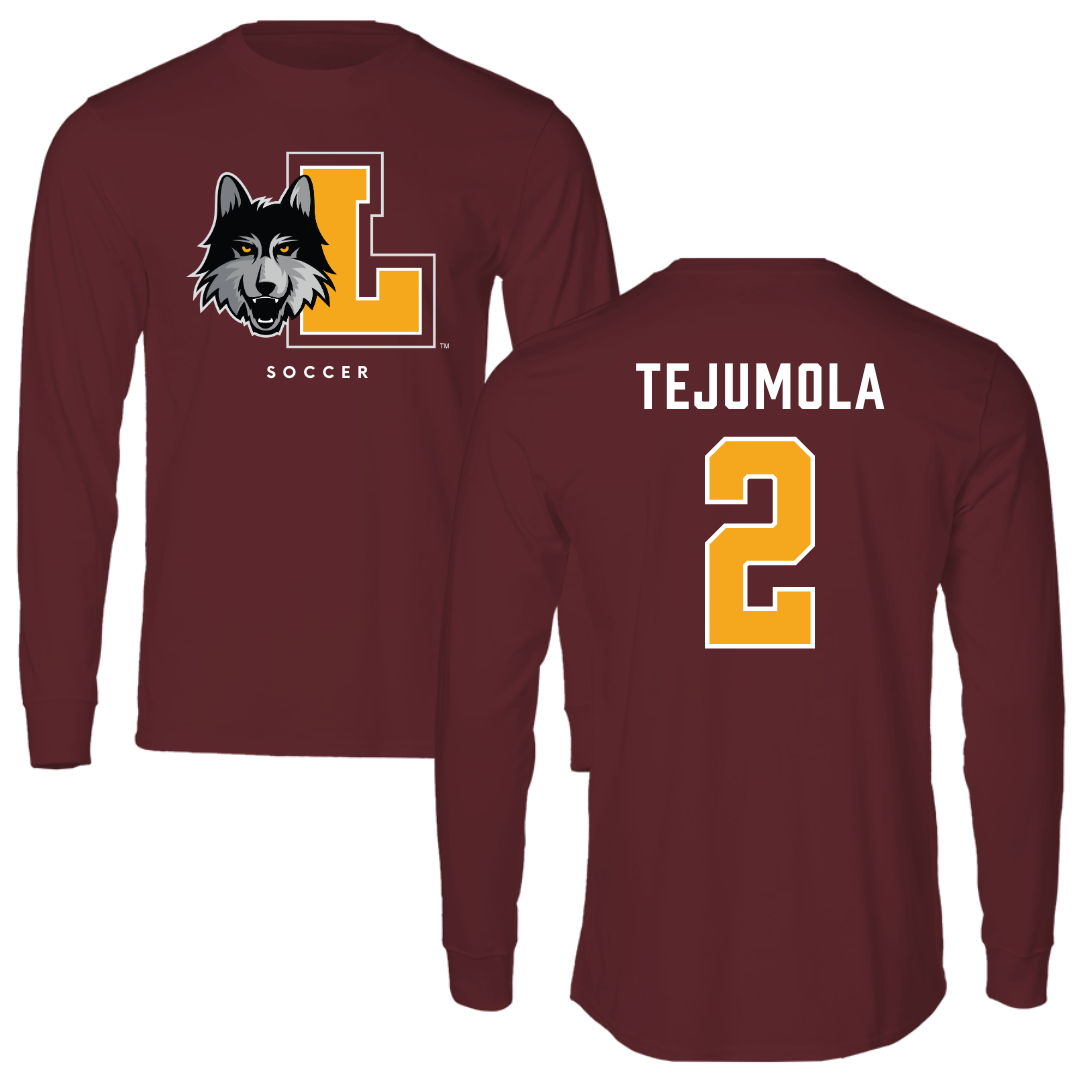 Loyola University-Chicago Soccer Maroon Mascot Long Sleeve - #2 Kamran Tejumola