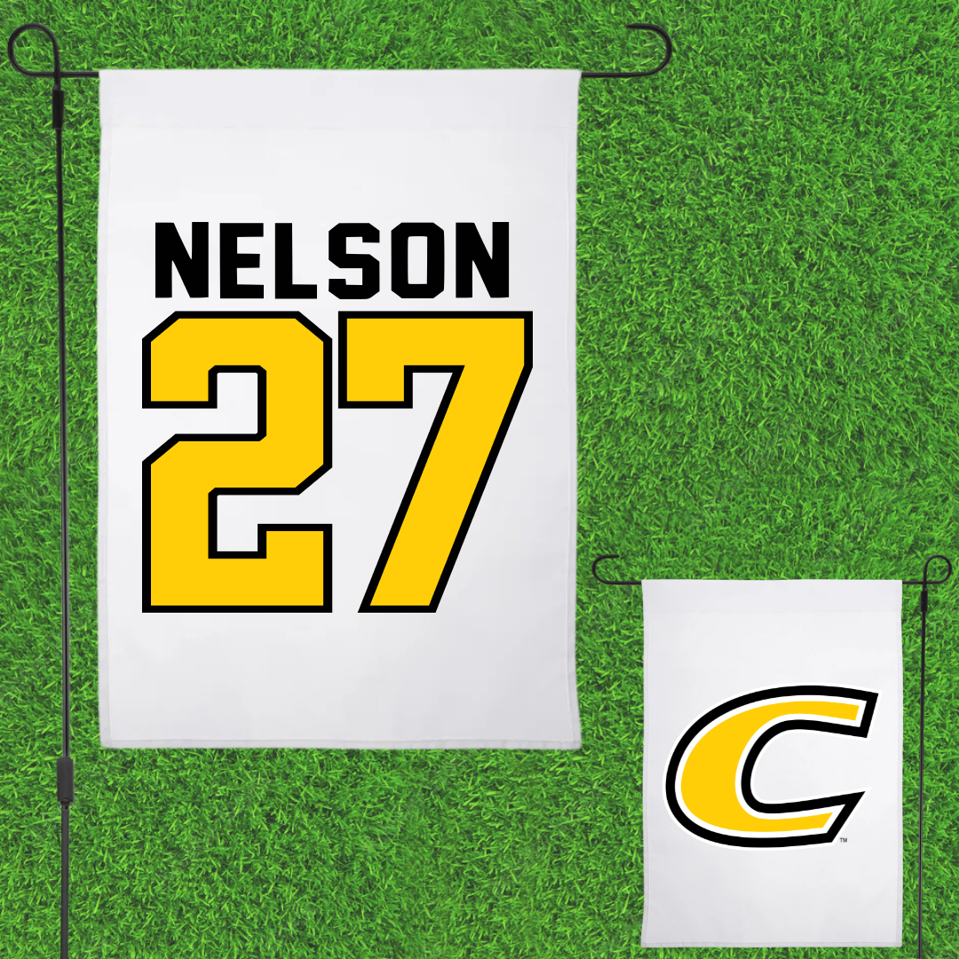 Centre College Soccer White Garden Flag - #27 Taylor Nelson