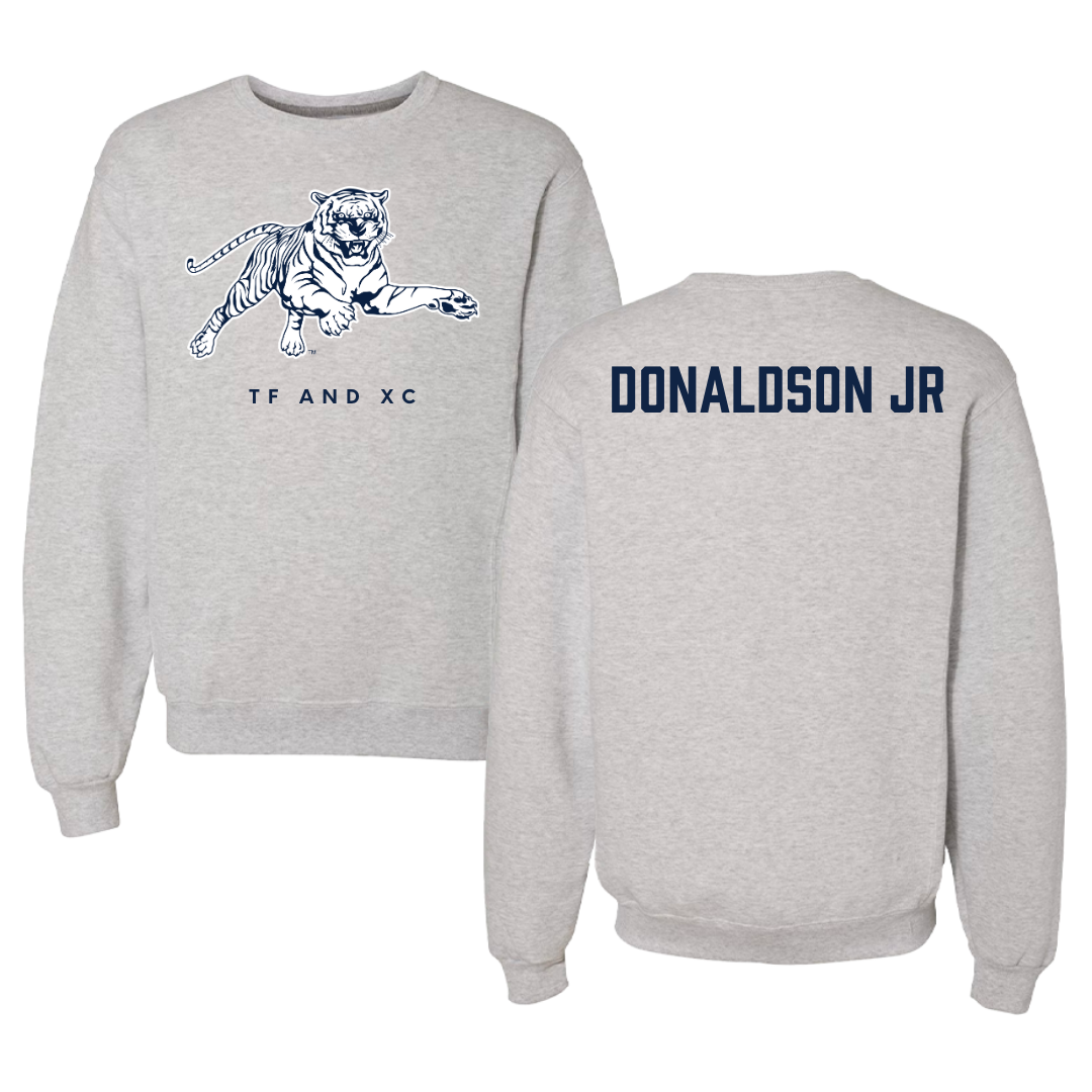 Jackson State University TF and XC Gray Crewneck - Ivan Donaldson Jr