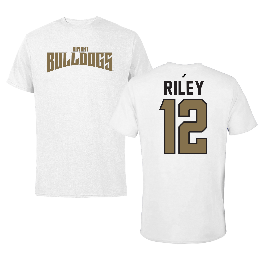 Bryant University Football White Classic Tee - #12 Tristen Riley