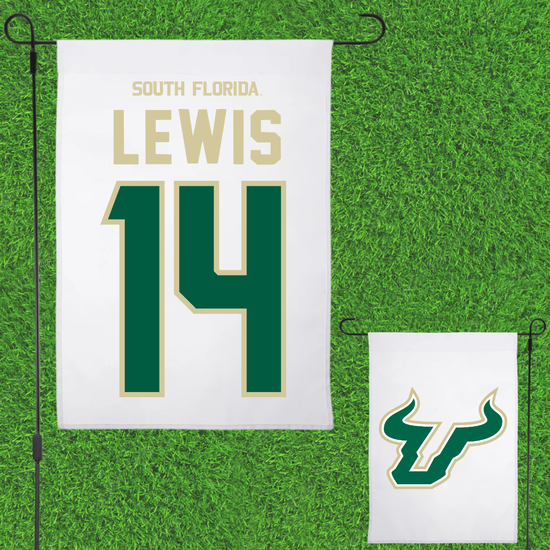 University of South Florida Volleyball White Garden Flag - #14 Lauren Lewis