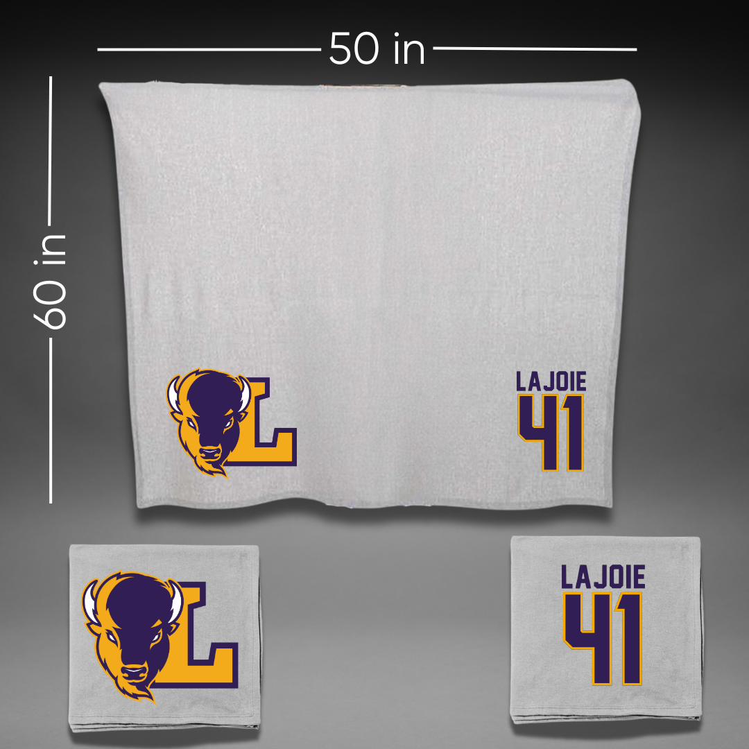 Lipscomb University Baseball Gray Blanket - #41 Josh Lajoie