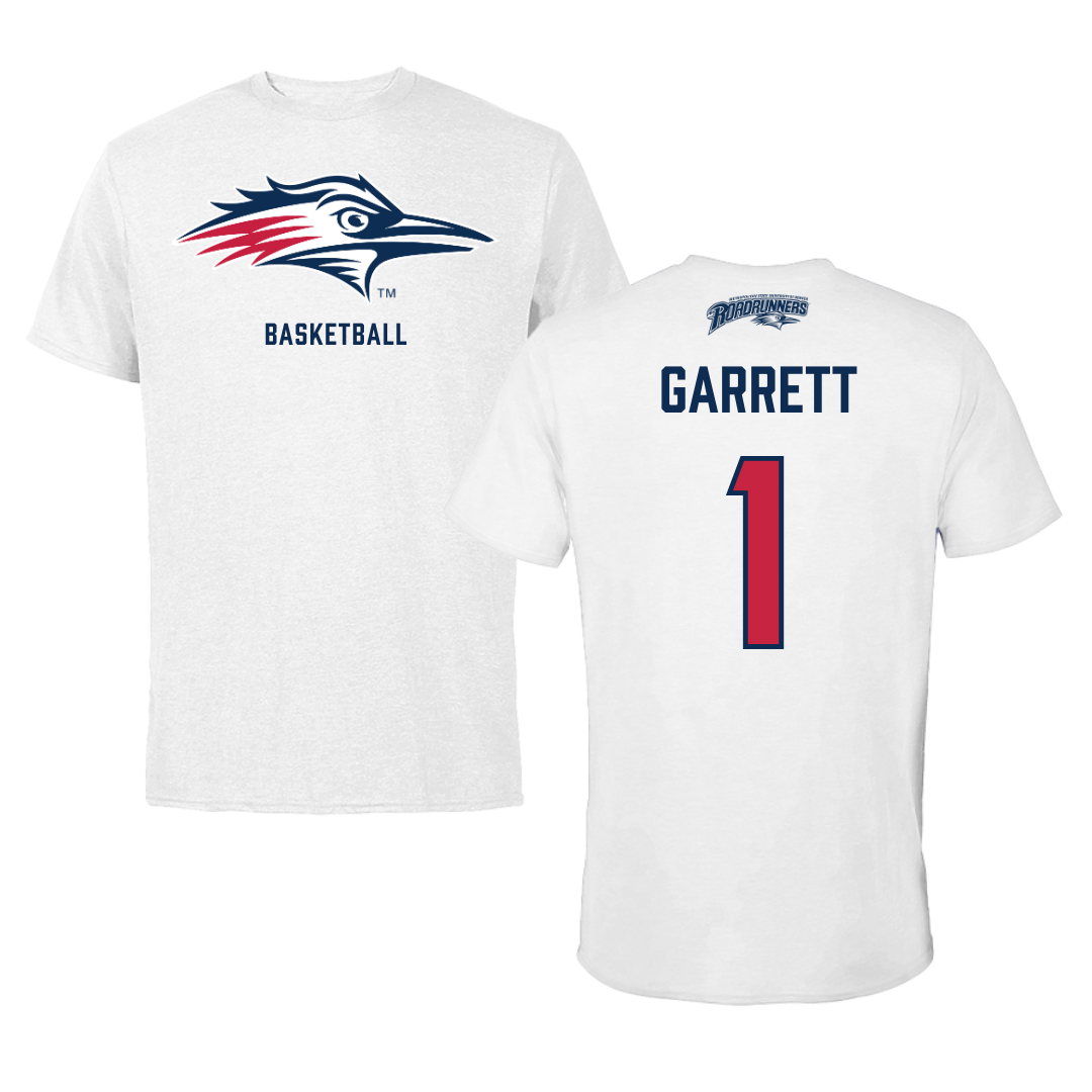 Metropolitan State University of Denver Basketball White Performance Tee - #1 KJ Garrett