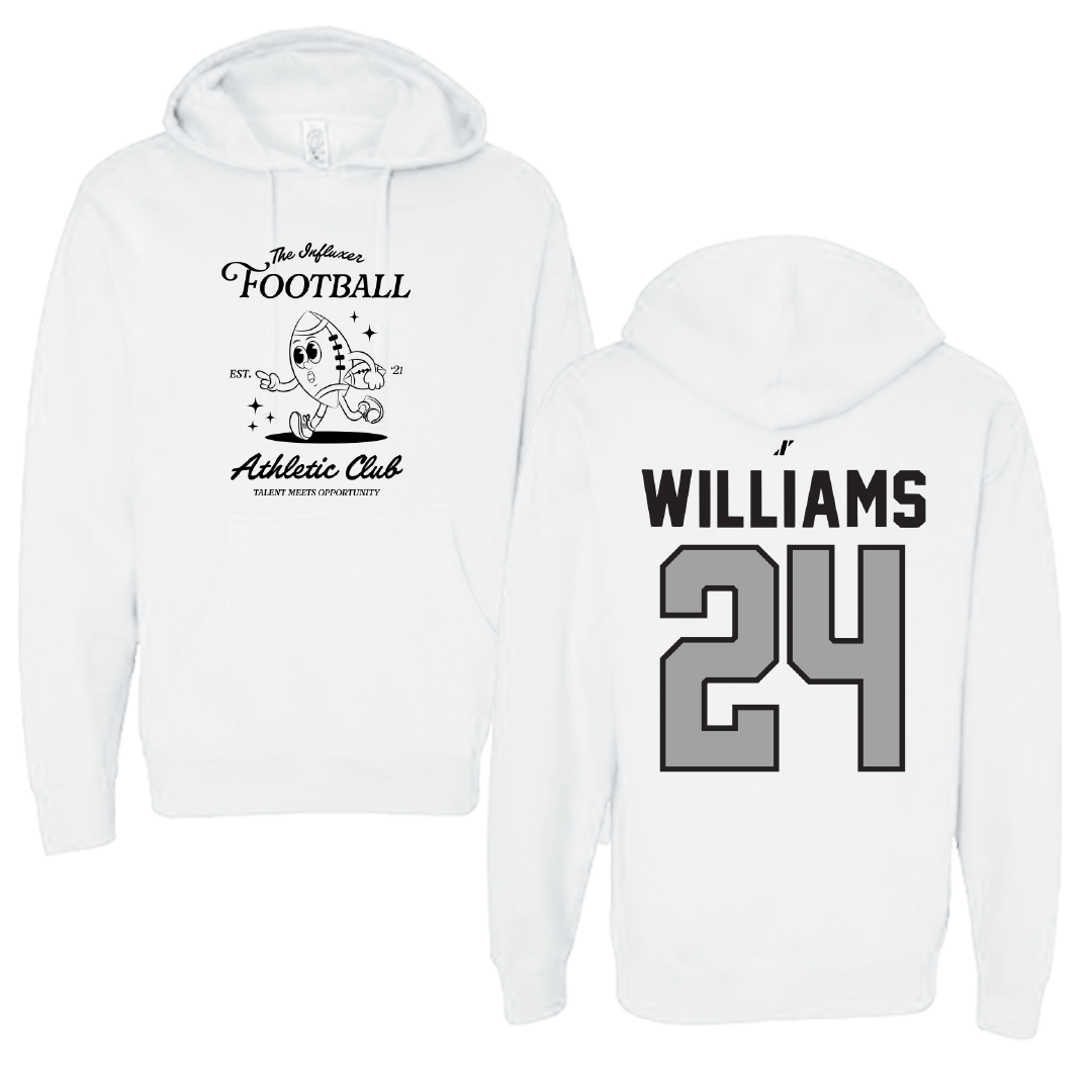 Football White Influxer Athletic Club Hoodie - #24 JaQori Williams