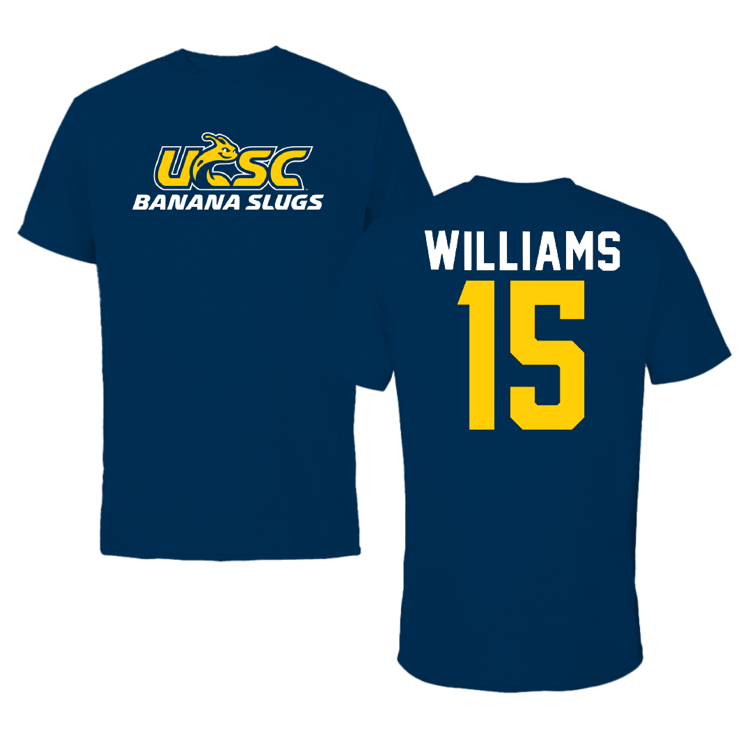 University of California-Santa Cruz Volleyball Navy Tee - #15 Ryan Williams