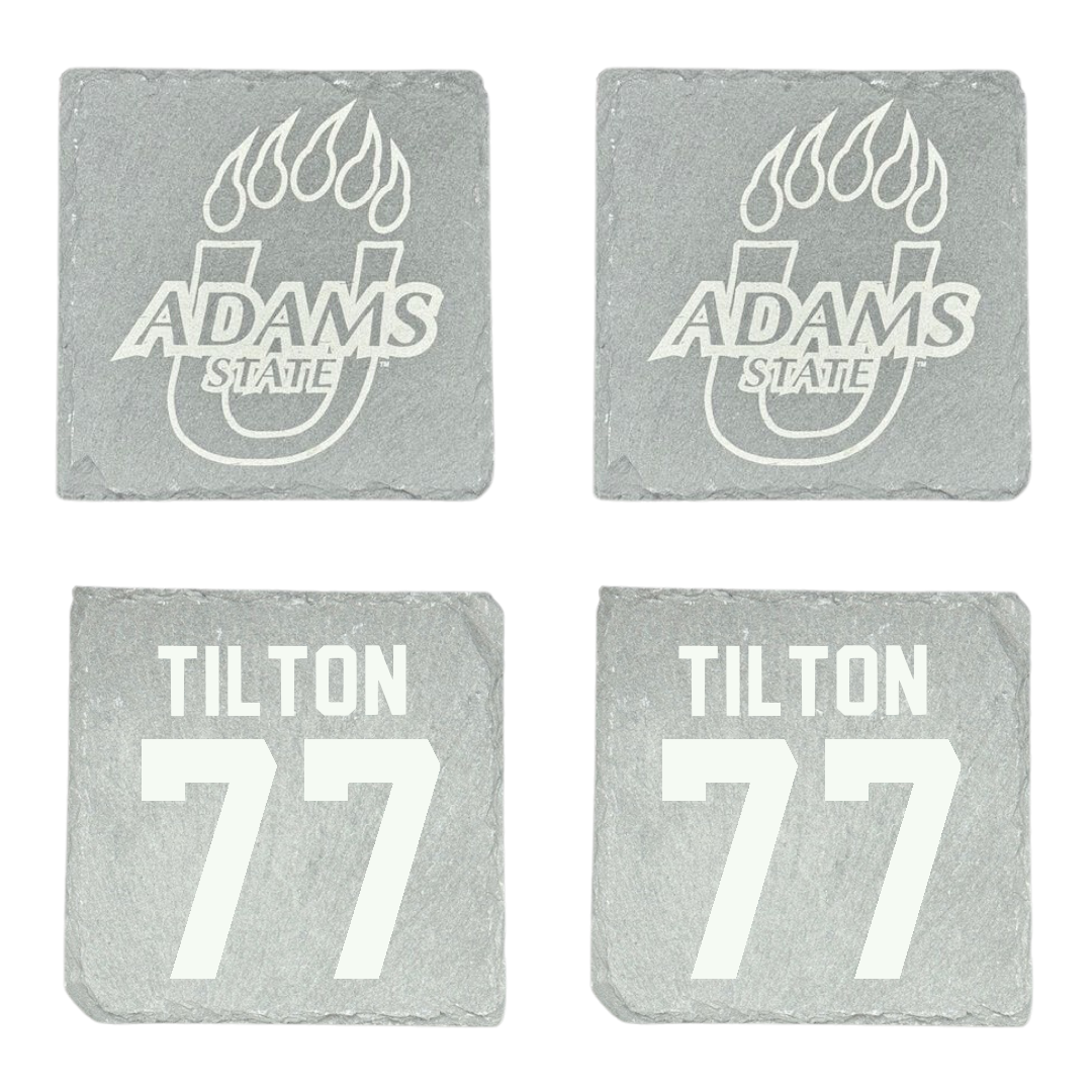 Adams State University Football Stone Coaster (4 Pack)  - #77 Wyatt Tilton