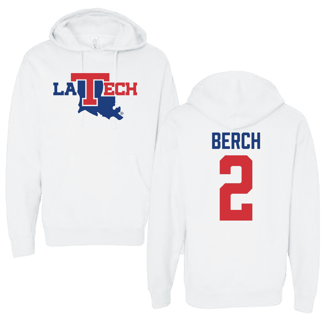 Louisiana Tech University Baseball White Hoodie - #2 Thaxton Berch