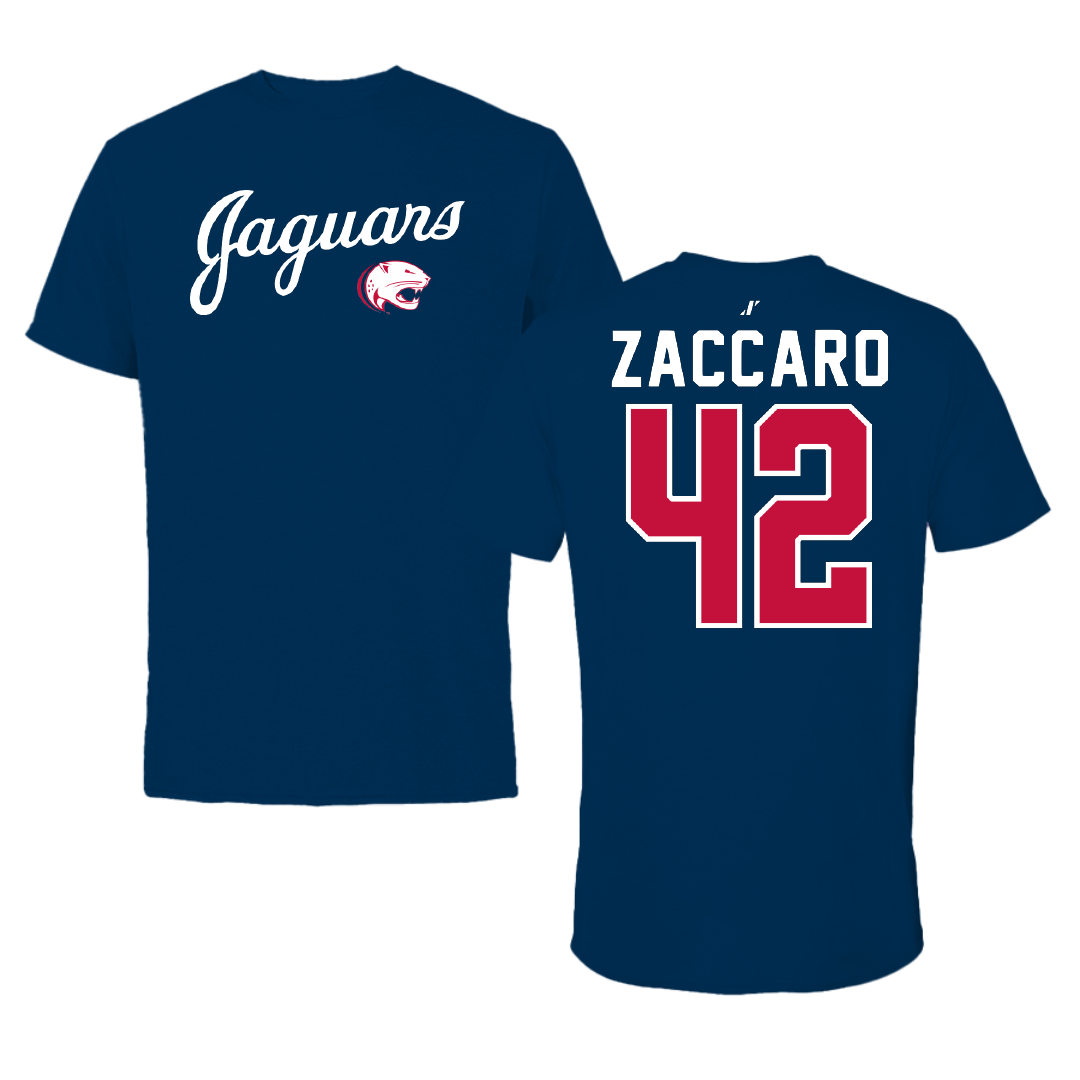 University of South Alabama Football Navy General Tee - #42 Anthony Zaccaro
