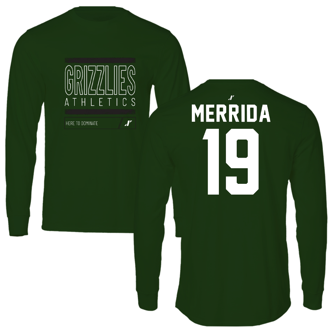 Adams State University Football Forest Green Dominate Long Sleeve - #19 Ahmare Merrida