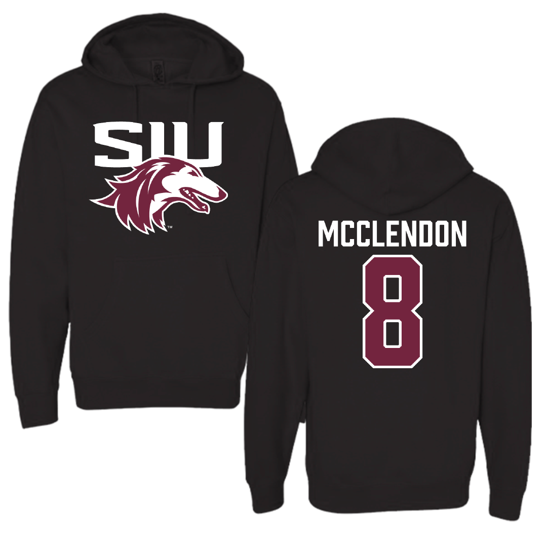 Southern Illinois University at Carbondale Football Black Hoodie - #8 Jeremiah McClendon