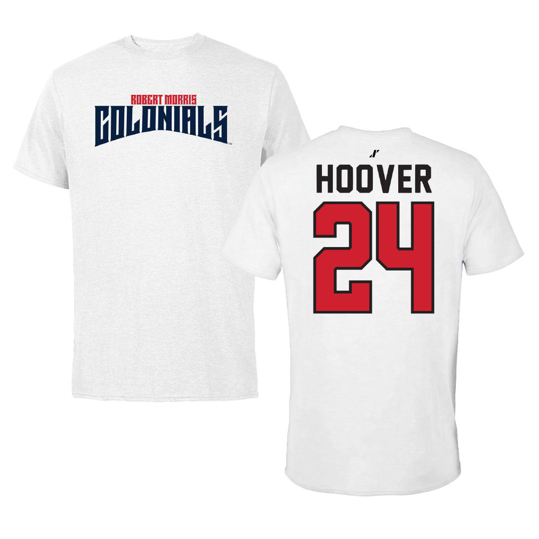 Robert Morris University Softball White Classic Performance Tee - #24 Mackenzie Hoover