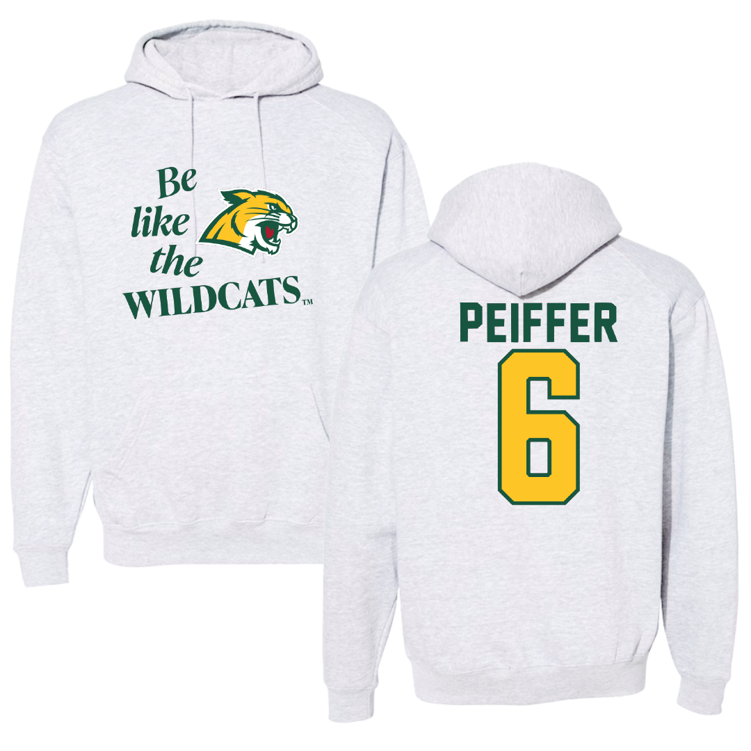 Northern Michigan University Football Light Gray Be Like Us Hoodie - #6 Sam Peiffer