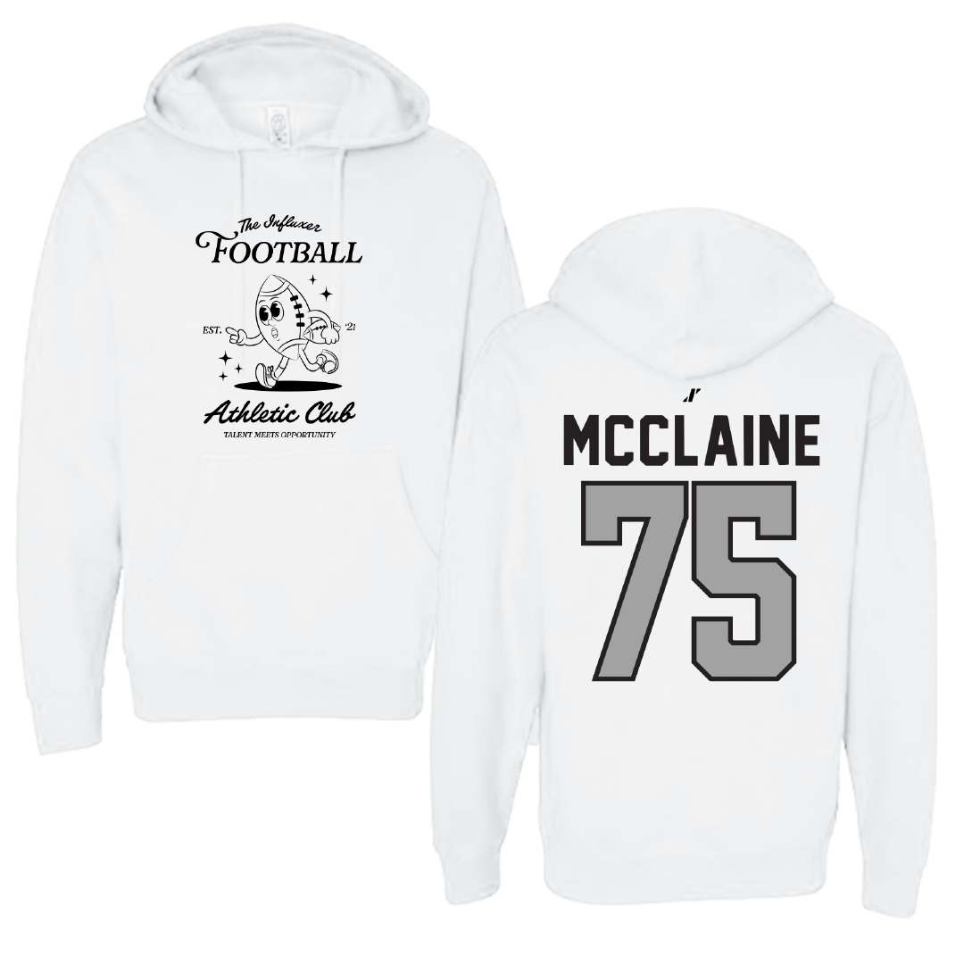 Football White Influxer Athletic Club Hoodie - #75 Jordan McClaine