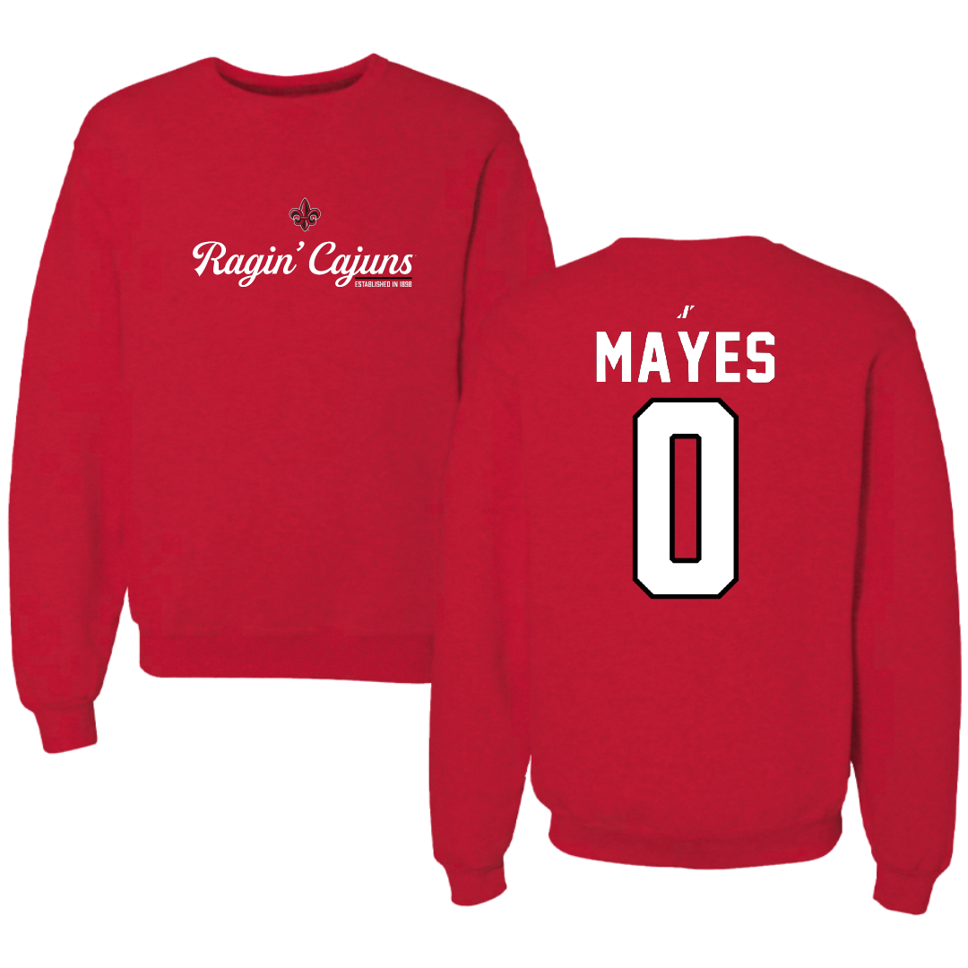 University of Louisiana at Lafayette Soccer Red General Crewneck - #0 Natalie Mayes