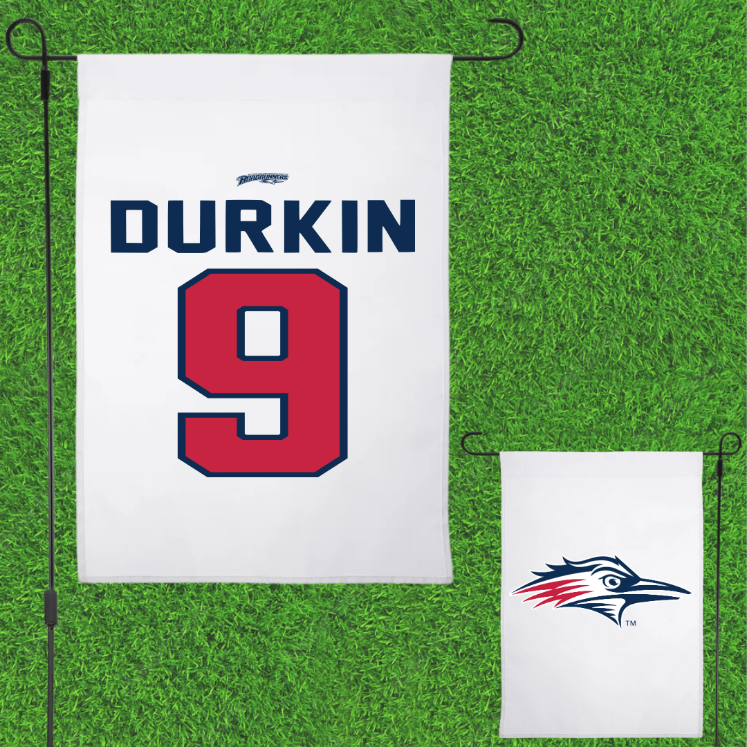 Metropolitan State University of Denver Soccer White Garden Flag - #9 Isa Durkin