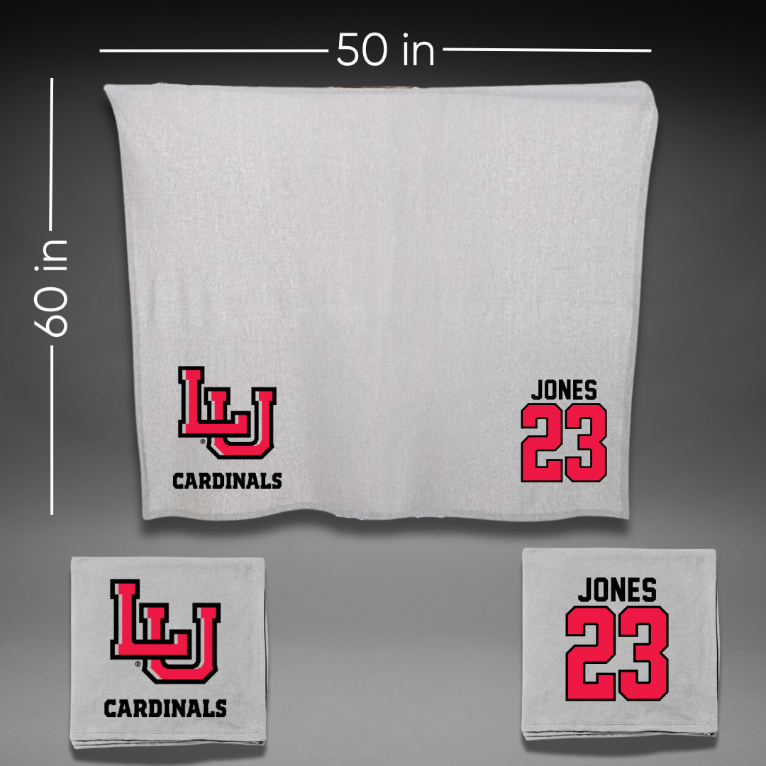 Lamar University Basketball Gray Blanket - #23 Elise Jones