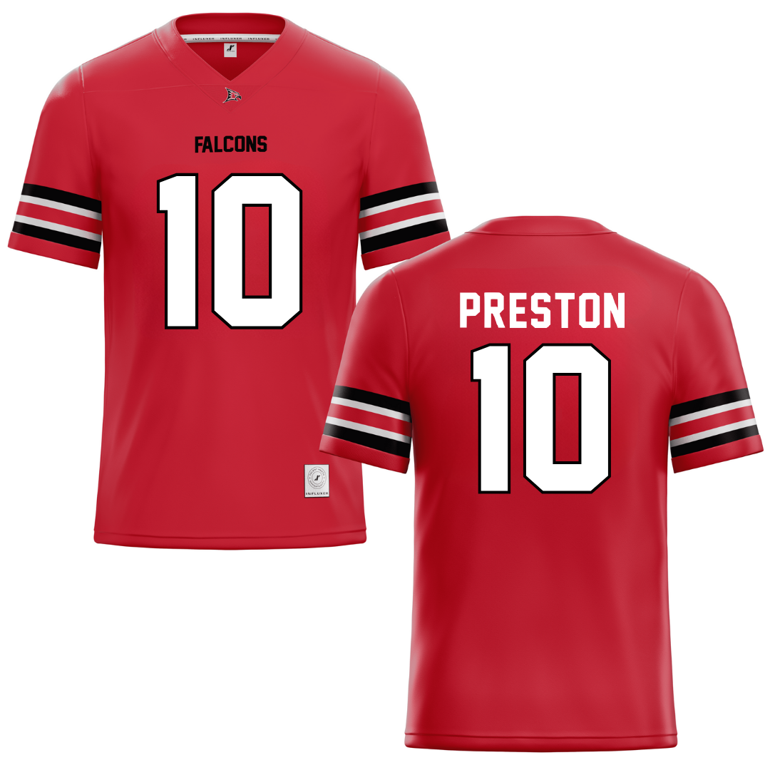 University of Wisconsin-River Falls Red Football Jersey - #10 Conner Preston