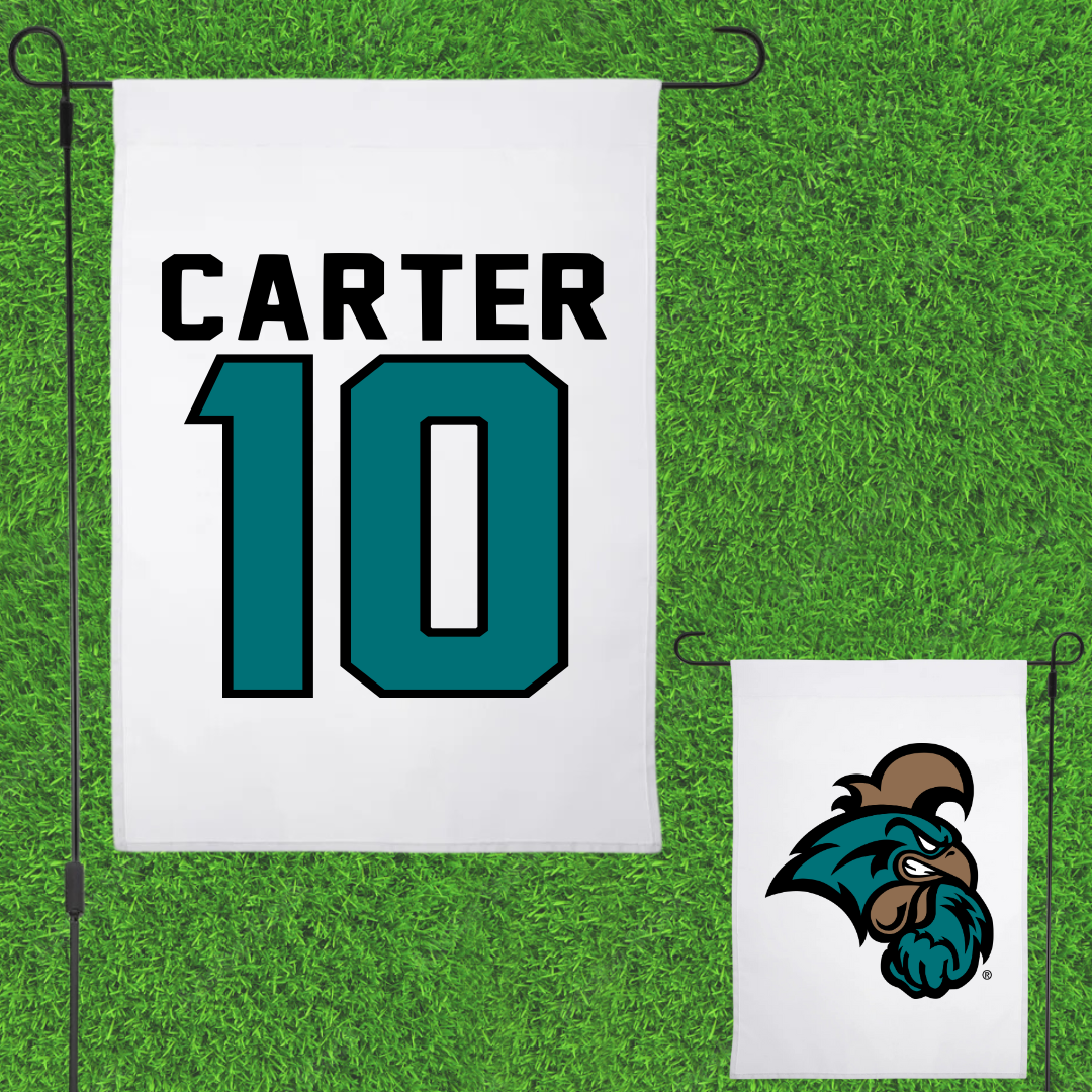 Coastal Carolina University Basketball White Garden Flag - #10 Dalanna Carter