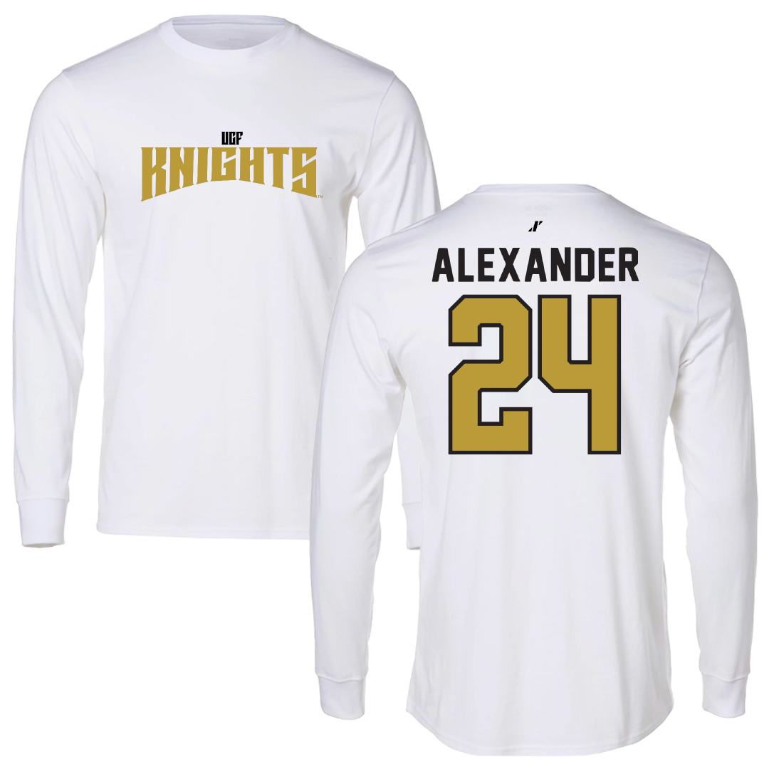 University of Central Florida Football White Classic Long Sleeve - #24 Xe'ree Alexander