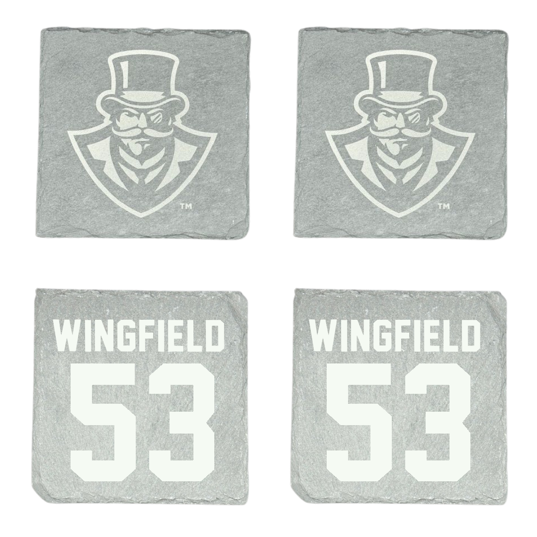 Austin Peay State University Football Stone Coaster (4 Pack)  - #53 Christian Wingfield