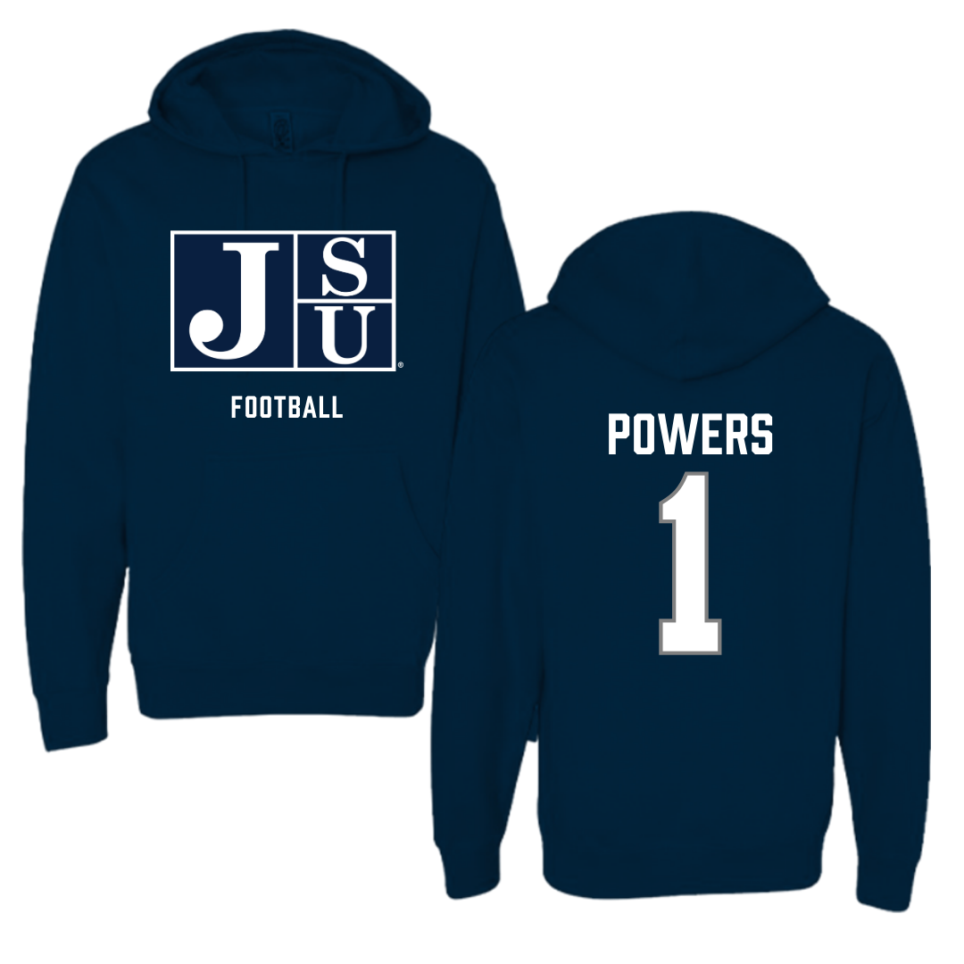 Jackson State University Football Navy Hoodie - #1 Rico Powers