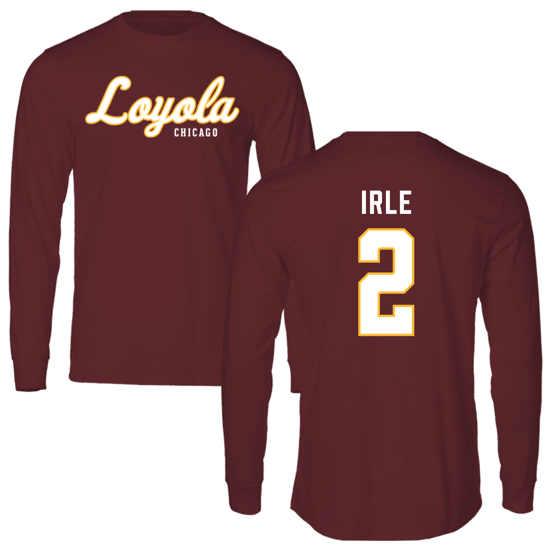 Loyola University-Chicago Soccer Maroon Long Sleeve - #2 Emma Irle