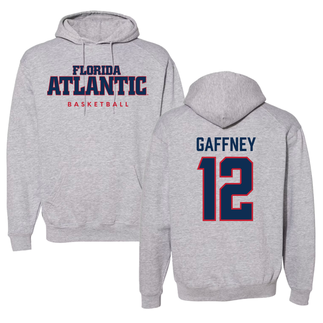 Florida Atlantic University Basketball Gray Hoodie - #12 Jalen Gaffney