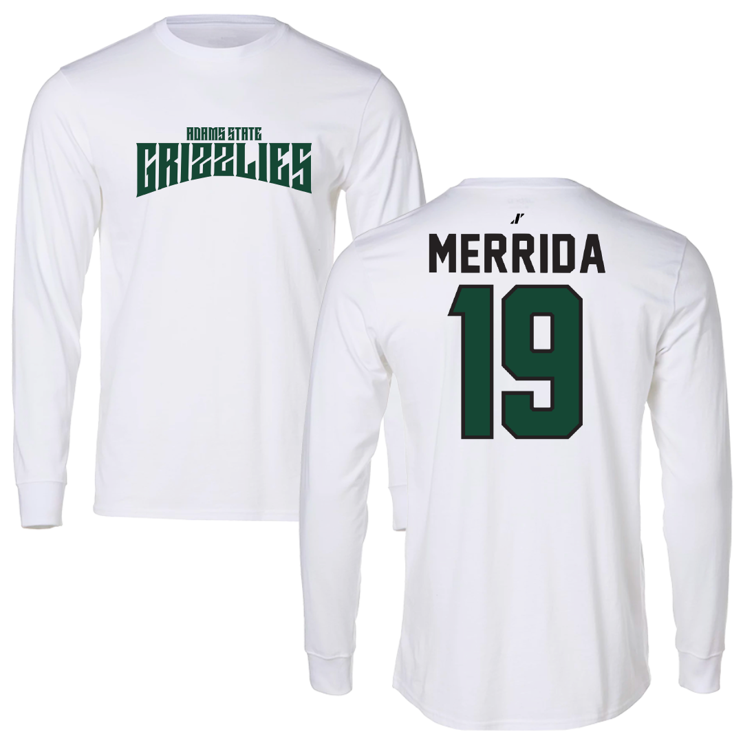 Adams State University Football White Classic Long Sleeve - #19 Ahmare Merrida