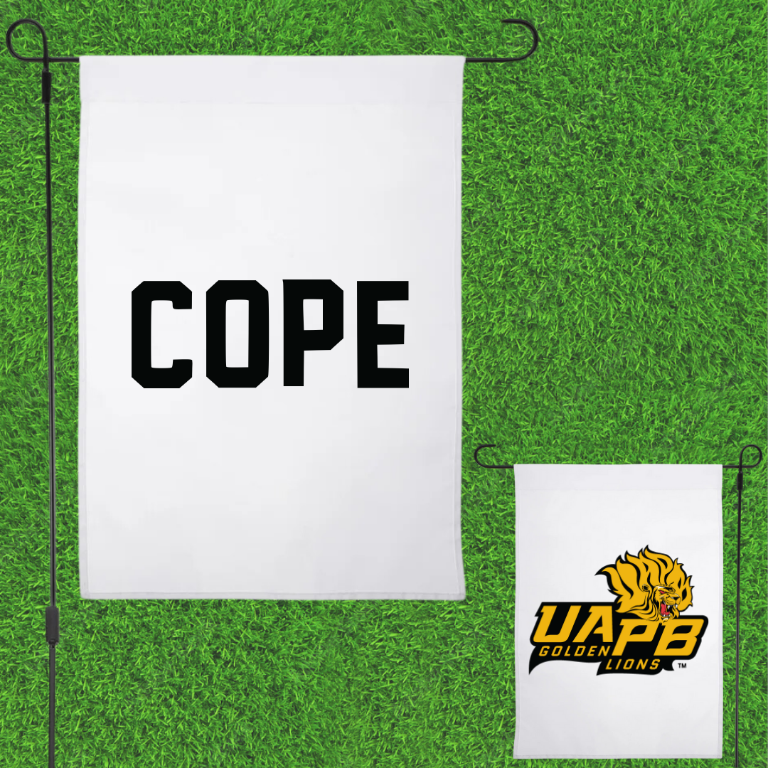 University of Arkansas-Pine Bluff TF and XC White Garden Flag - Cheriece Cope