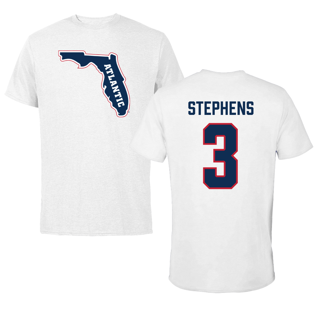 Florida Atlantic University Volleyball White Tee - #3 Nono Stephens