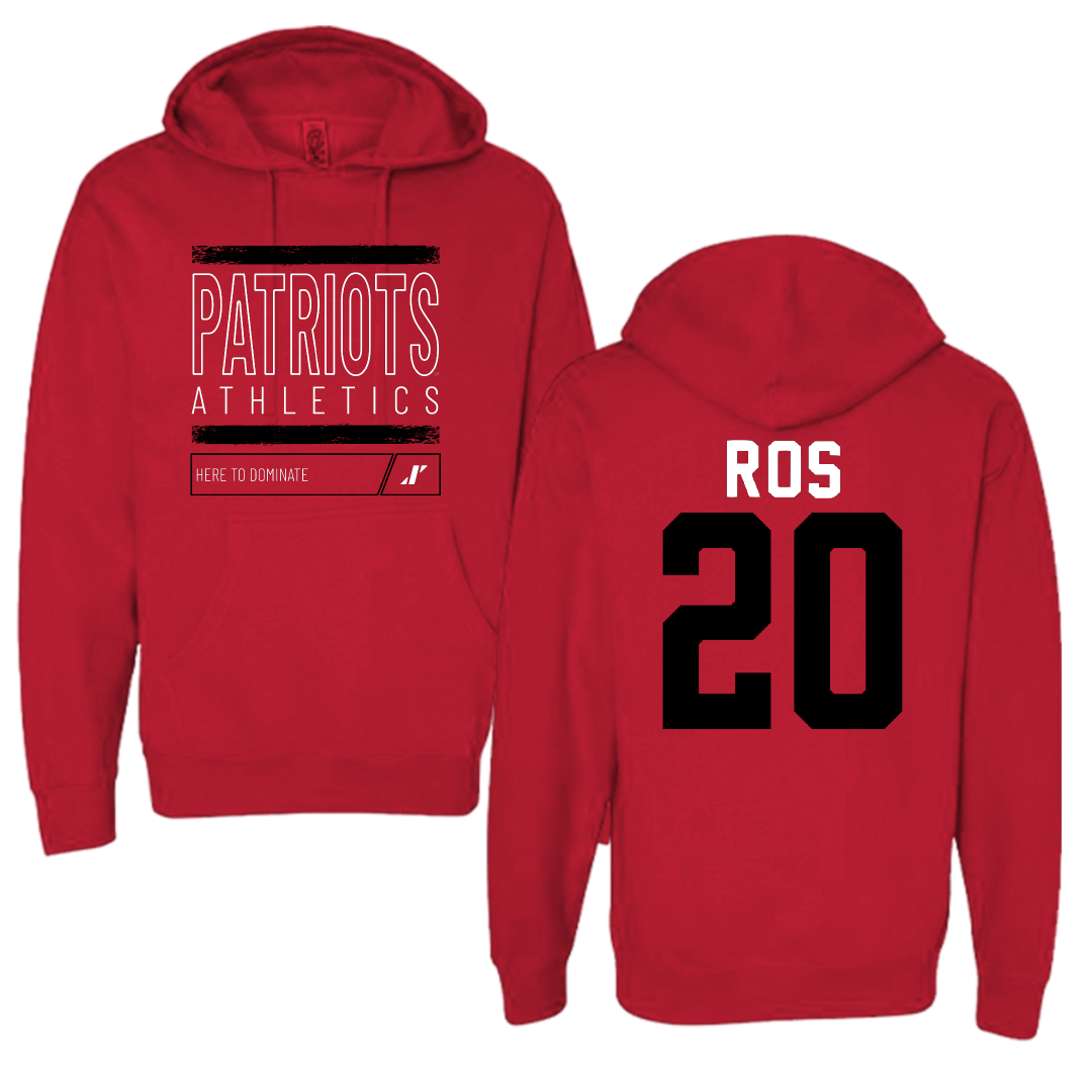 Dallas Baptist University Ice Hockey Red Dominate Hoodie - #20 Marley Ros