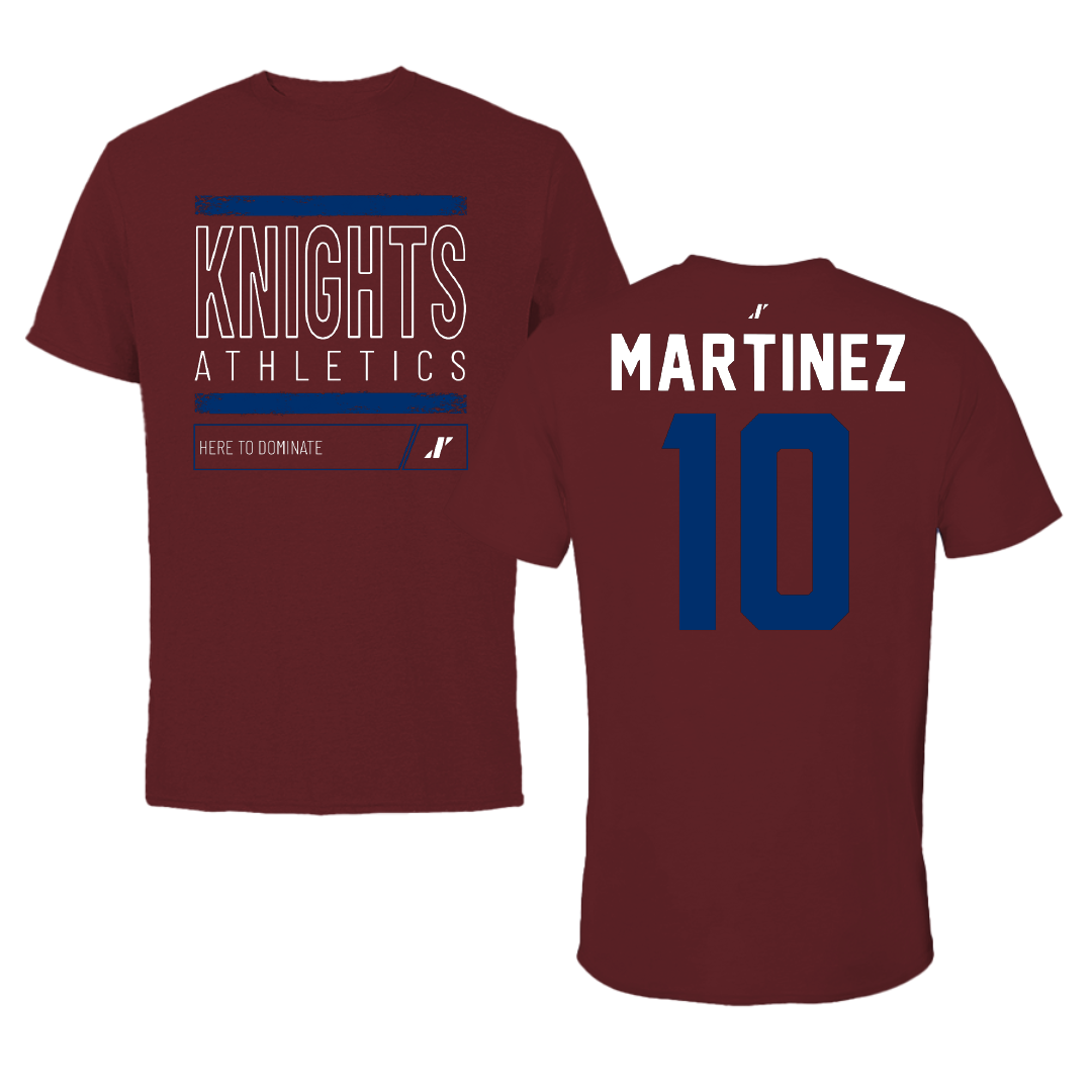 Fairleigh Dickinson University-Metropolitan Campus Soccer Maroon Dominate Tee - #10 Laura Martinez