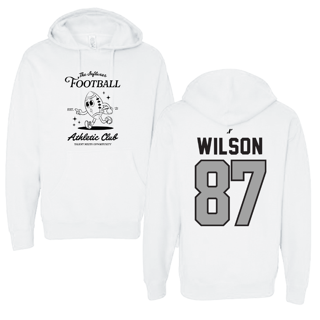 Football White Influxer Athletic Club Hoodie - #87 Trevor Wilson