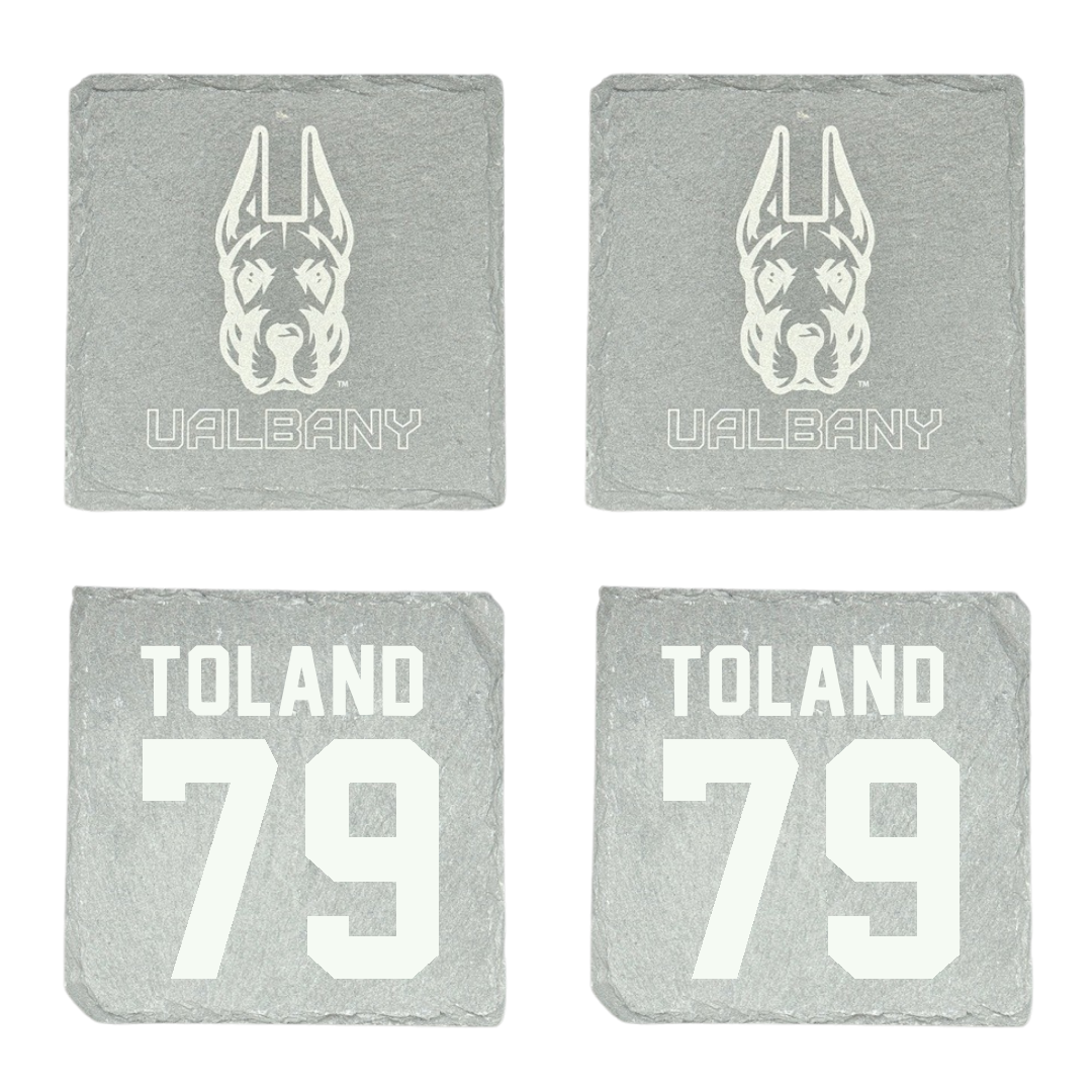 University at Albany Football Stone Coaster (4 Pack)  - #79 Ondre Toland