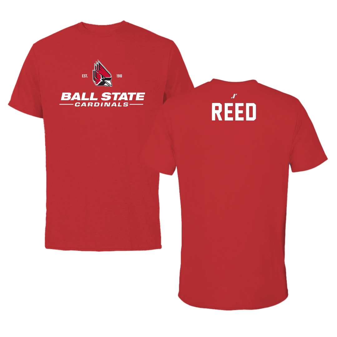 Ball State University Swimming & Diving Red General Tee - Kenny Reed