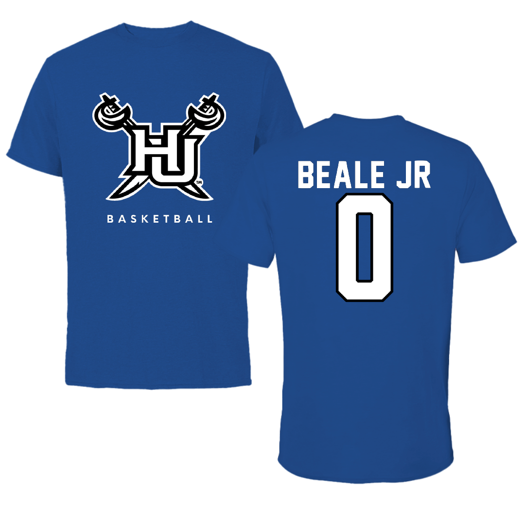 Hampton University Basketball True Royal Tee - #0 George Beale Jr
