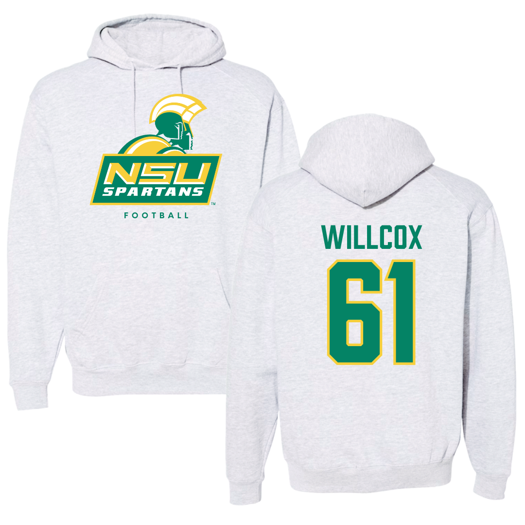 Norfolk State University Football Gray Hoodie - #61 Grandin Willcox
