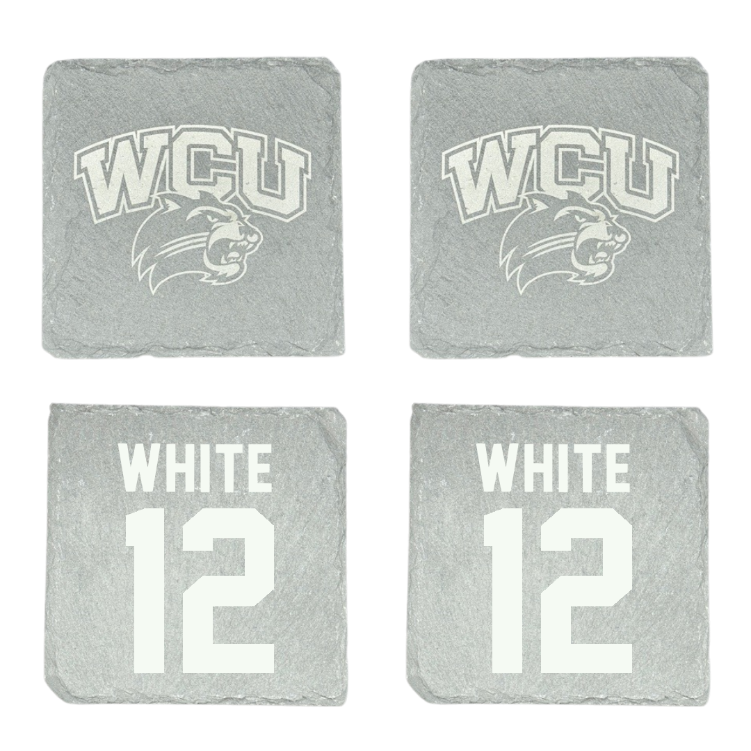 Western Carolina University Baseball Stone Coaster (4 Pack)  - #12 Ryan White